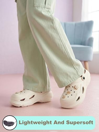 Image of Fashionable Comfortable Adjustable Back Strap Clogs & Premium Cute Charms |Waterproof Anti Skid & Lightweight Cushioned Stylish Clogs Mules for Women's & Girl's BBSILK-11
