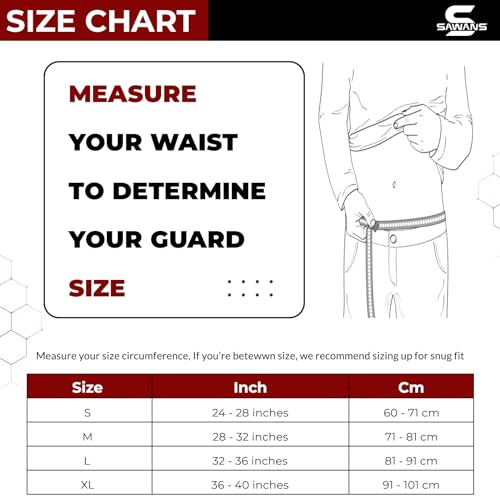 SAWANS Tiefschutz für Boxen, Kickboxen, MMA, Bauchschutz, Herren, schweißabsorbierend, belüftet, verstellbare Unterwäsche, Taekwondo, Sparring, Tiefschutz, Jockstrap Jiu Jitsu, BJJ Schutz (XL, Schwarz