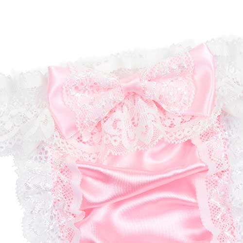Satini Men's Satin Frilly Sissy Thong Tanga Knickers Briefs Panties3