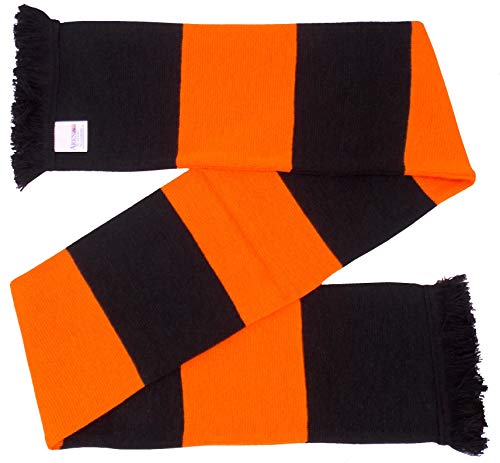 Image of Arena Scarves Dundee United Supporters Black and Tangerine Traditional Bar Scarf