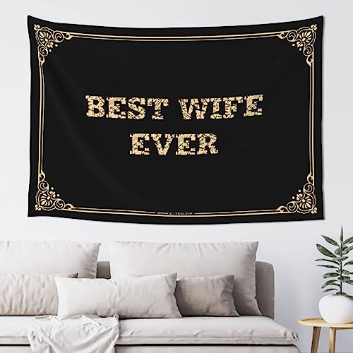 �K���[�W�A�N�Z�T���[ Man Cave Best Wife Ever �^�y�X�g���[ ���� �Q���̑����p (100X150cm)