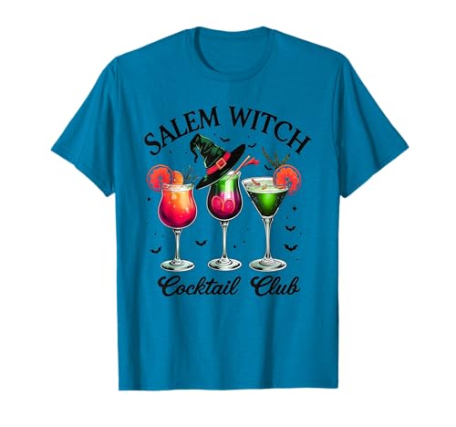 Salem Witch Cocktail Club Halloween Drinking Party Design T-Shirt