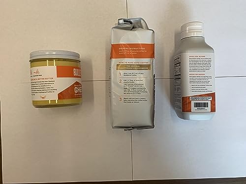 Bulletproof Ground Coffee Kit, The Original Medium Roast Ground Coffee (12 Ounces), Premium 100% Brain Octane C8 Mct Oil (16 Ounces), Grass-Fed Ghee Pasture Raised Clarified Butter Fat (13.5 Ounces) #TOP2
