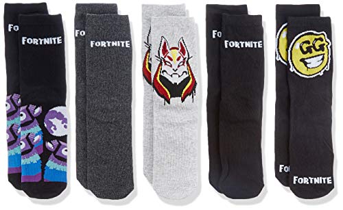 Artesania Cerda Pack Calcetines Fortnite Calze Al Ginocchio, Nero (Nero C02), 35/38 Uomo