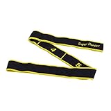 keenso - fascia di resistenza per yoga, in acrilico, per danza latina, elastica, per esercizi di fitness, 80 x 4 cm, colore: giallo