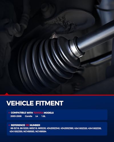 Image of KAX CV Axle Front Driver and Passenger Side for Toyota Corolla 2003-2008