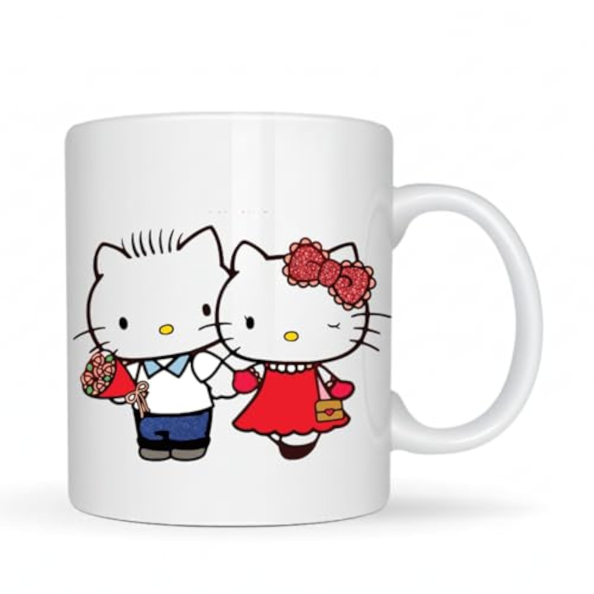 Valentine's Day Love Theme Printed White Ceramic Coffee Mug