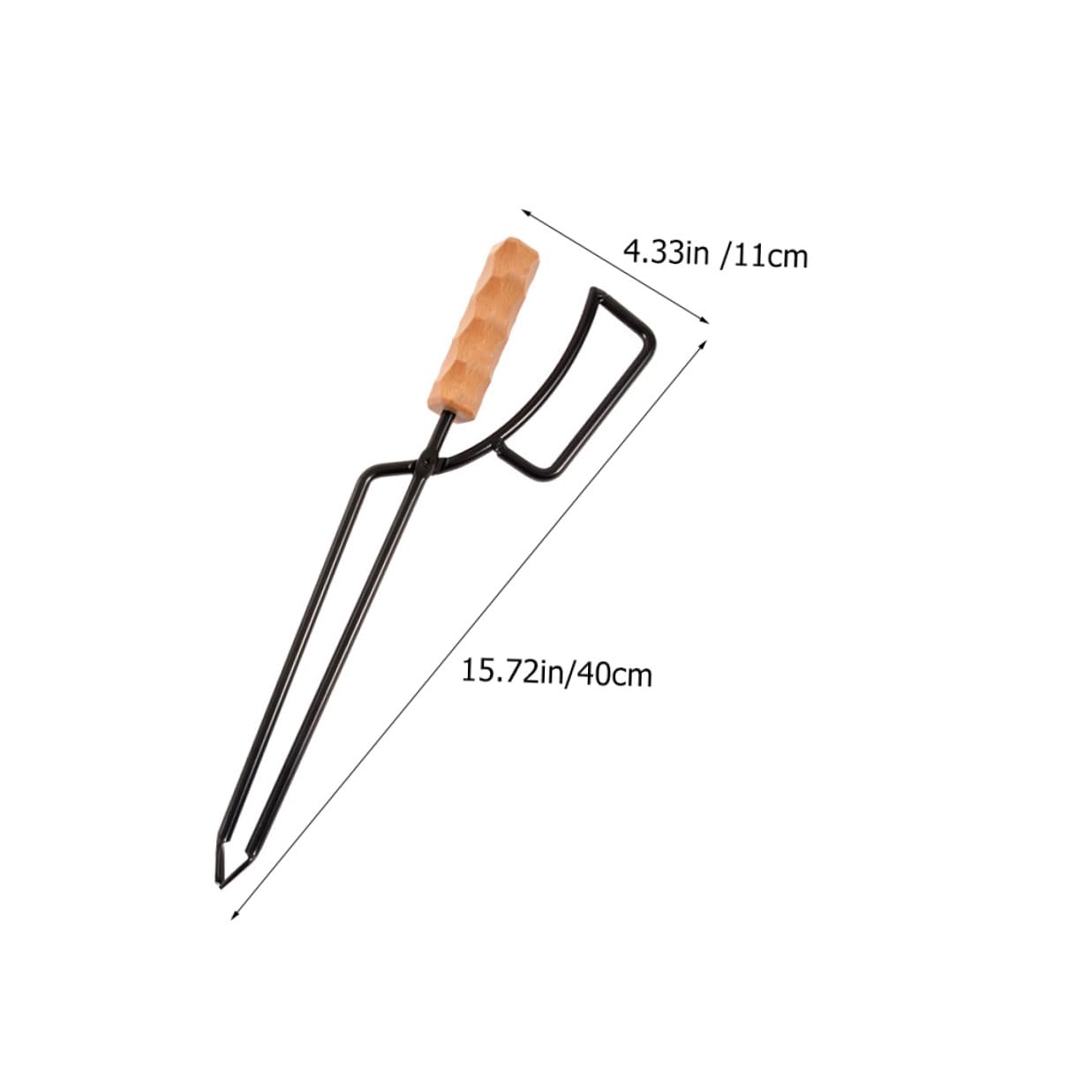 TOYANDONA Pinze Carbonella Lunghe per Stufa e Barbecue con Manico Isolante Pinze da Campeggio Resistenti al Calore per Spostare Tronchi Sicurezza per Falò Picnic e Attività Outdoor