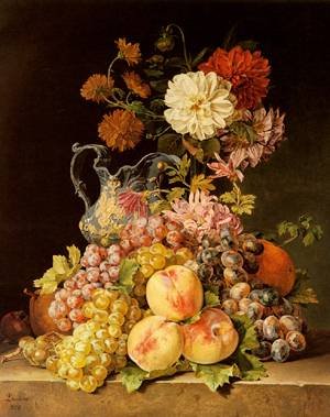 Peinture à l'huile Mit Blumen de Pauline Koudelka Schmerling en 36x48 pouces