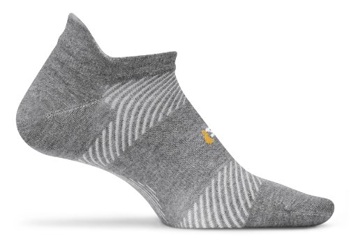 Feetures! High Performance Ultra Light No Show Tab Sock - Heather Gray X-Large
