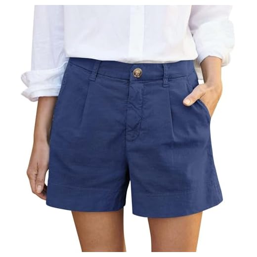 Deals Lightning of Today Prime,Sales Today Clearance,Orders My,A Mazon Com,Women Bermuda Shorts,Trendy Summer Hiking,Knee Length Pants Dark Blue