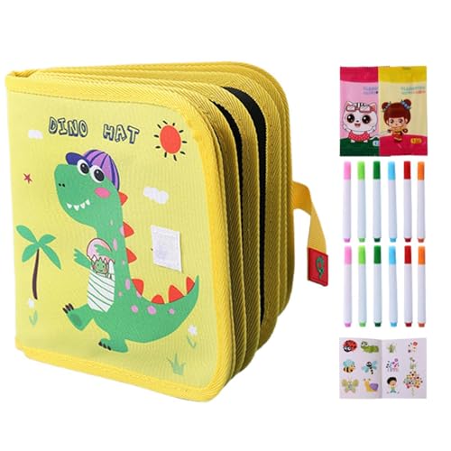 Cuaderno reutilizable de dibujo infantil portátil con rotuladores para pintar en el colegio