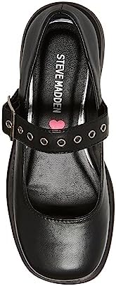 Steve Madden Girls Shoes Girls Bitsy Mary Jane Flat, Black, 3 Little Kid | Image 4