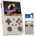 G350 Retro Game Console,Linux System RK3326 G350 Handheld Game Console Built-in 64G TF Card 4371 Games,3.5-inch IPS Screen, WiFi, Bluetooth 4.2, HDMI Output, 3200mAh Battery