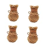 JOINPAYA 犬用ブーツ 4足セット 滑り止めソール付き ペット用スノーブーツ 冬季アウトドア用 足保護 防寒 清潔維持用ブラウン XL