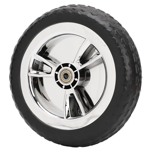 Roda de carrinho de compras, roda de plástico para carrinho de compras com 21 cm de substituição, absorção de choque roda de carrinho de supermercado para serviço pesado