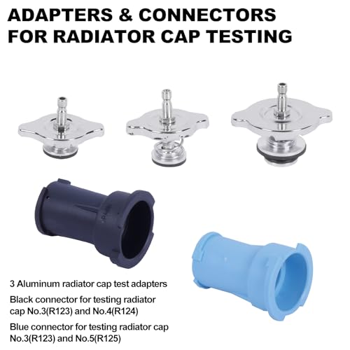 CXPRO 28pcs Universal Radiator Pressure Tester Kit, Tester Pneumatic Vacuum Cooling System Purge Refill Leak/Refiller Set, Universal Automotive Domestic/Import Vehicles, Motorcycle