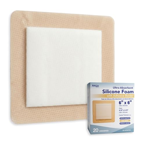 Pansement mousse silicone absorbant imperméable pour douche sans douleur