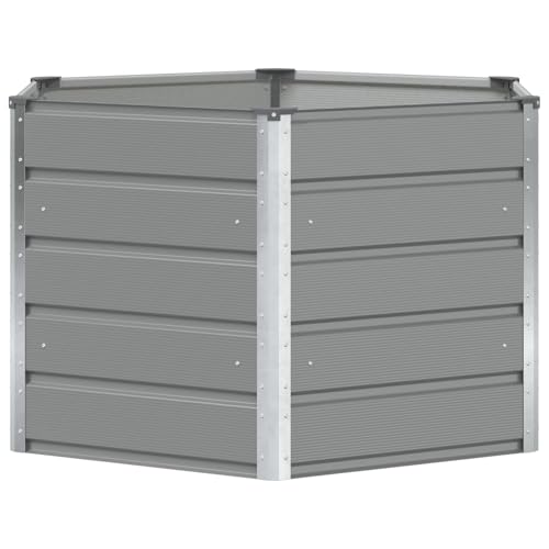 Pot de Fleurs Hexagonal au Design Moderne en Acier Durable pour Terrasse