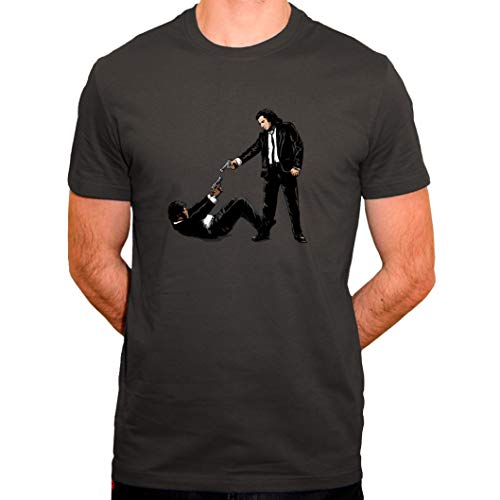 Tee Shirt Pulp Fiction et Reservoir Dogs - T-Shirt Homme Bio Gris (M)