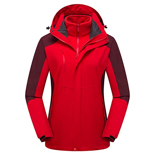 Veste d'extérieur pour femme semen manteau 3 en 1 polaire imperméable