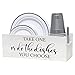Elegant Designs HG2035-WWH Pantry Picks Farmhouse Wooden Kitchen Countertop Decorative Organizer w Take One or do The Dishes… You Choose Black Script & Marker Slot for Table, BBQ,Events, White Wash