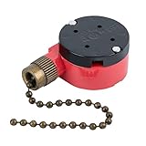 Zing Ear ZE-208s Pull Chain Switch,3 Speed Control Switch Compatible with Hunter Ceiling Fans, Lamps and Wall Lights (Bronze Pull Chain)