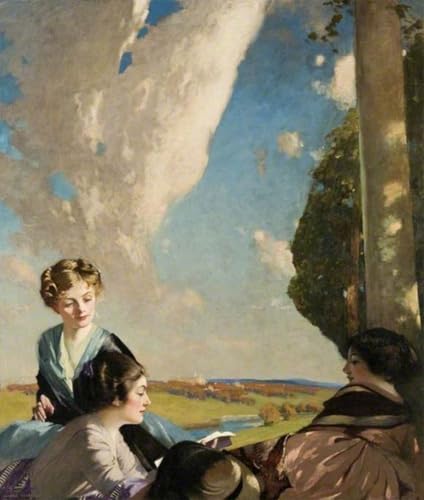 Peinture Murale la Lecture Toile Abstraite Haute Définition George Henry 60x90