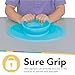 Nuby Sure Grip Silicone Feeding Bowl - Toddler Suction Plate - 6+ Months - Blue
