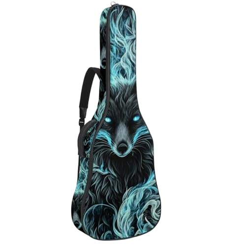 Sac guitare basse imperméable Oxford vert avec 2 poches