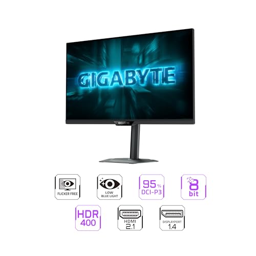 Image of GIGABYTE - G27U - 27 inch SS IPS Dual Mode Gaming Monitor - UHD 3840x2160-4K 160Hz /FHD 320Hz - 1ms GTG - AMD FreeSync Premium, G-SYNC Compatible - HDMI, DP - Ergonomic Stand - Black - 3 Year Warranty