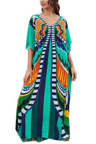 Robe caftan bohème grande taille pour femme chic en peignoir homewear
