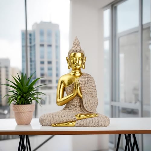 Estatua de Buda pintada a mano de 20.5 cm miniatura 4