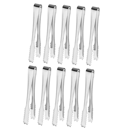 KICHOUSE Portable Ice Clips 10pcs Professional Ice Tongs for Sugar Cubes Perfect for Parties