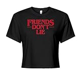 Expression Tees Cropped T-Shirt Friends Don’t Lie T-Shirt Medium Black