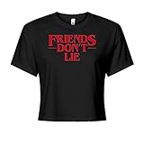 Expression Tees Cropped T-Shirt Friends Don’t Lie T-Shirt X-Small Black