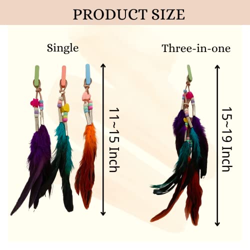 Feather Hair Clips Handmade Bohemian Hippie Hair Extension Indin Tribal Feather Clip For Women Diy Accessories Halloween Cosplay #TOP3