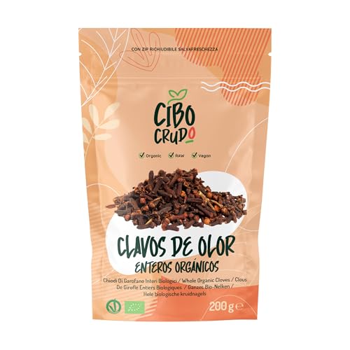 Clavos de Olor Enteros Ecológicos - 100g. Secados al Sol 100% Puros y Naturales para Aromatizar Platos a Base de Carne Bebidas y Postres como el Pan de Jengibre.