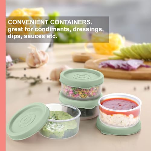 Image of Signoraware Nano BPA Free Plastic Containers Set (40mlx4 | Set of 4 | Green)