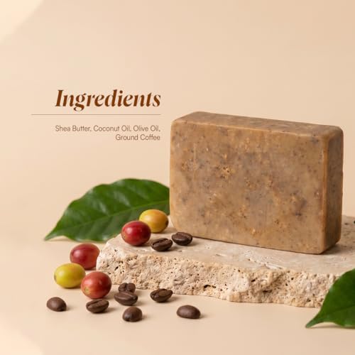 Image of Agapi Sikkim Handcrafted Cofee Bar Soap with Orgainc Coffee Grounds, Beeswax, Shea Butter, Coconut Oil, Vegetable Oil, Sunflower Oil, | Natural- 110 gm