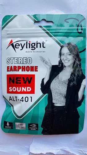 Image of Aeylight ALT-401 Stereo Earphone with Microphone, Super Bass, Volume Control, Noise Cancellation, Black