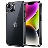 JETech Case for iPhone 14 6.1-Inch, Non-Yellowing Shockproof Phone Bumper Cover, Anti-Scratch Clear Back (Black)