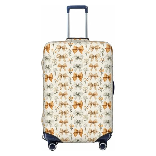 Luggage Cover Protector - Floral Plaid Bow Print Suitcase Covers for Luggage Fit 18-21 Inch Suitcase