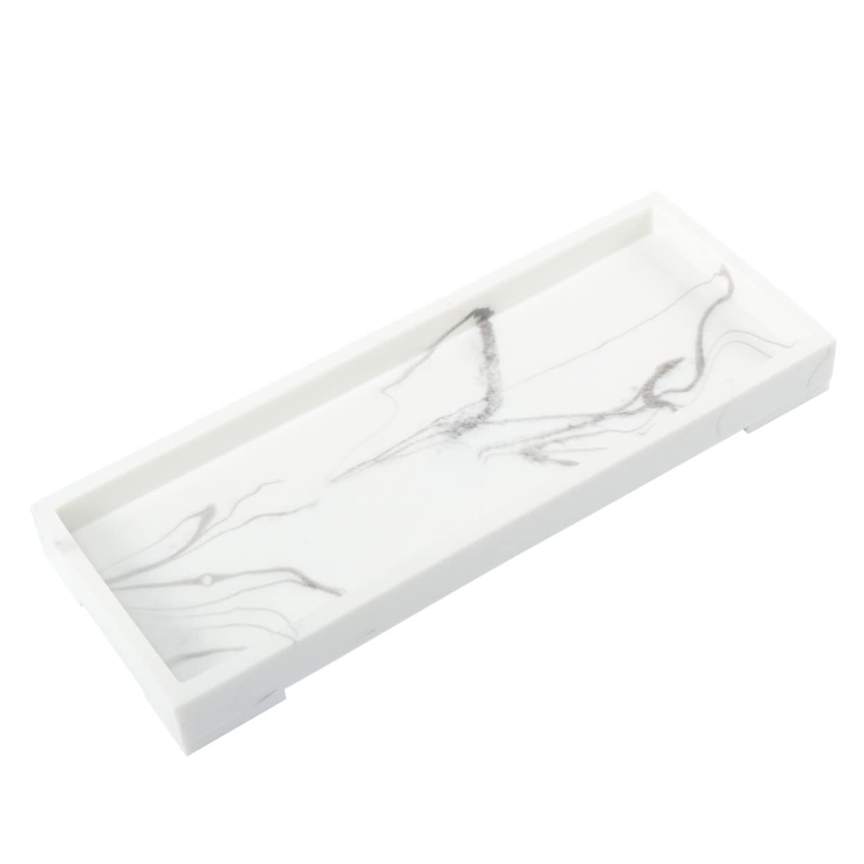 CHILDWEET Bandeja De Mármol para Baño Bandeja De Almacenamiento para Tanque De Inodoro para Hogar y Hotel Contenedor para Cepillos De Dientes