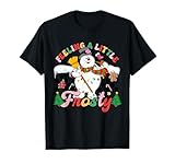 Feeling A Little Frosty Christmas Freeze Snowman Winter Vibe T-Shirt