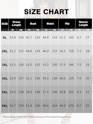 Image of Plus Size Maxi Dress for Women Short Sleeve V Neck Casual Loose Sundress with Pockets