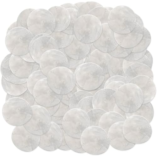 AojSup 120pcs Premium Natural Capiz Shells with Holes - 2"