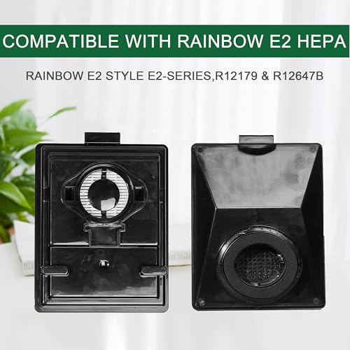 EZ SPARES Rainbow E2 HEPA-Filter für E2-Series, kompatibel mit Teilenummer R12179 & R12647B, waschbar & wiederverwendbar, 2 Packungen