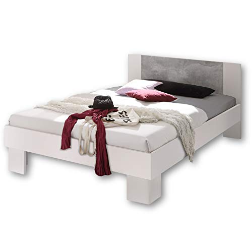 Stella Trading MARTINA Stilvolles Futonbett 140 x 200 cm - Komfortables...