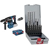 Bosch Professional 18V System GBH 18V-26 F cordless rotary hammer + 7X PRO SDS plus-5X Hammer Drill Bit Set (for Concrete, Lime and Sand Bricks, Ø 5-12 mm)